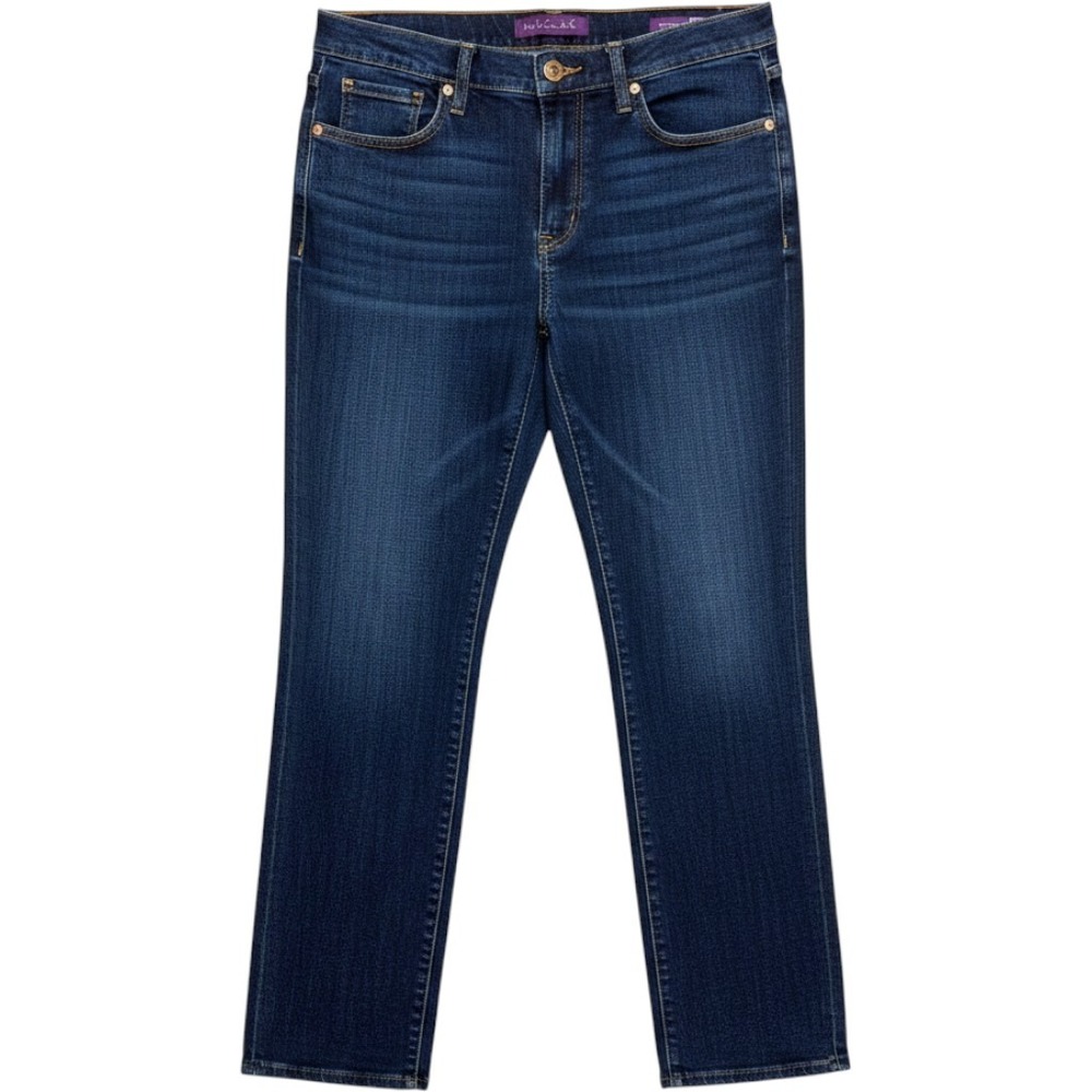Gloria Vanderbilt Amanda High Rise Straight Leg Jeans Dark Wash Blue Womens 14 - Picture 1 of 3